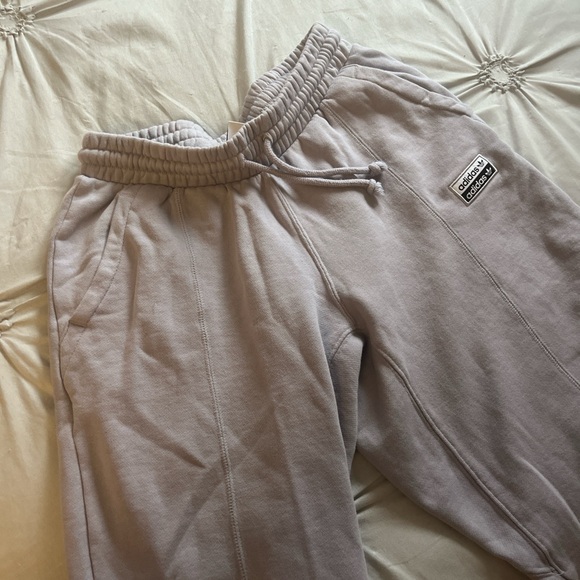 Lilac Adidas Brand with the Three Stripes Joggers - Picture 5 of 6